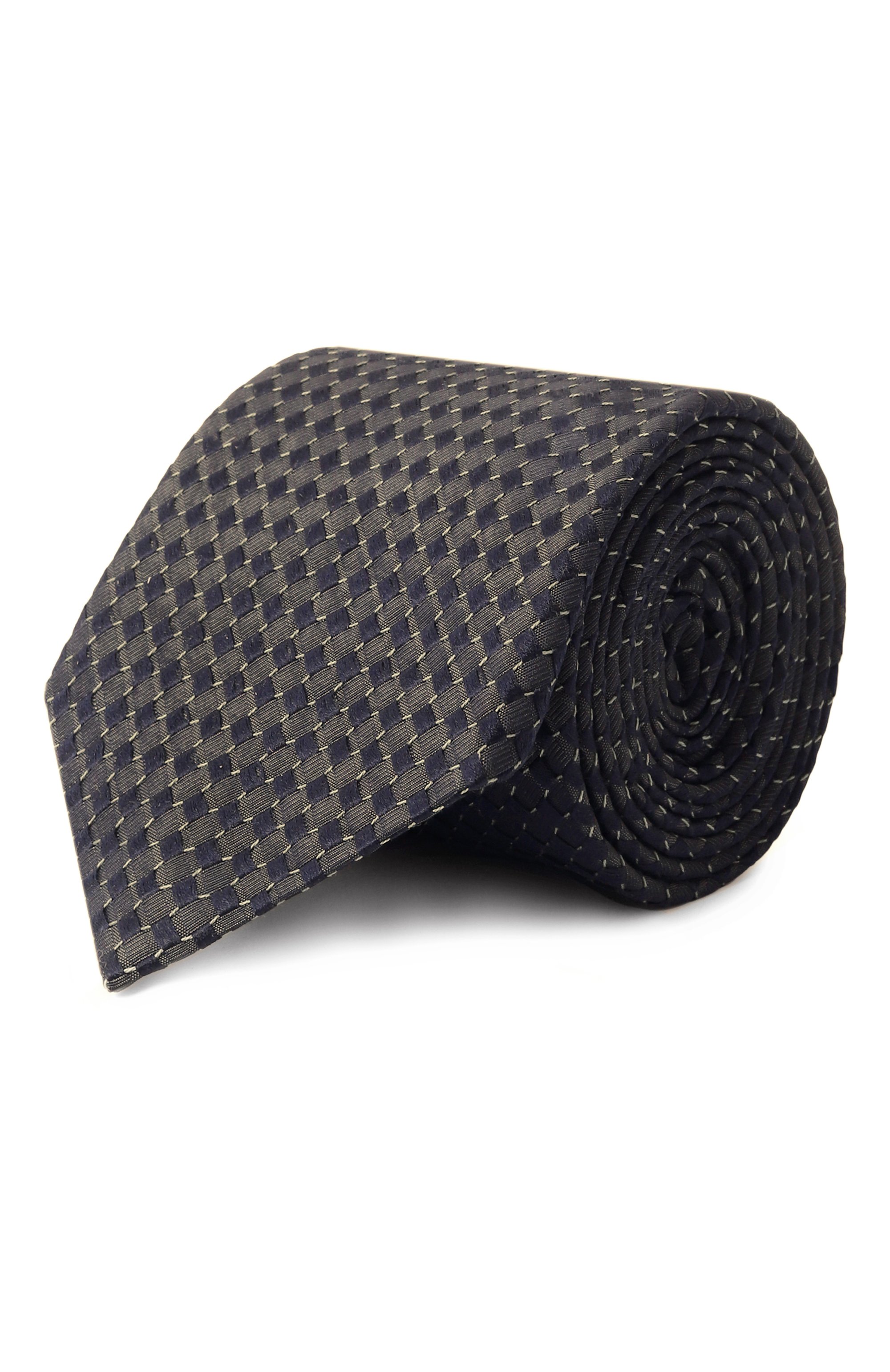 Галстук из шелка и хлопка CANALI, арт. 18/HJ04179, фото 1