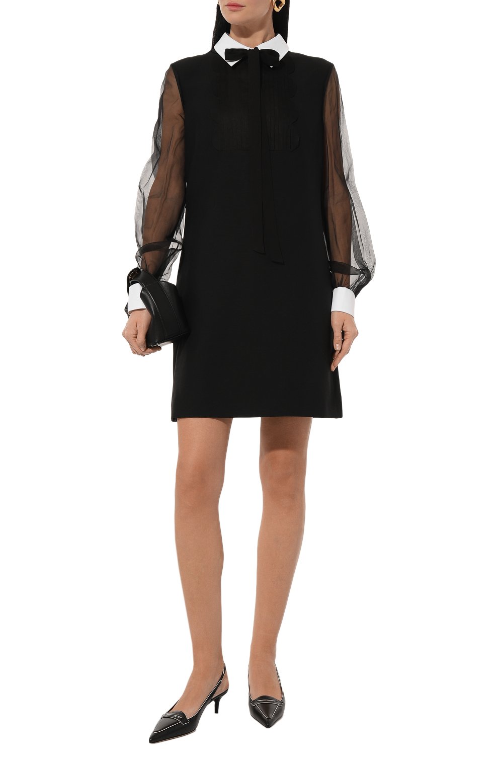 Платье из шерсти и шелка VALENTINO, арт. 5B3VA9N51CF, фото 2