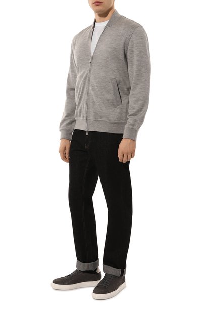 Кеды из нубука BRUNELLO CUCINELLI темно-серого цвета по цене 93700 руб., арт. MZUDBTJ281, фото 2 Кеды из нубука BRUNELLO CUCINELLI, арт. MZUDBTJ281, фото 2