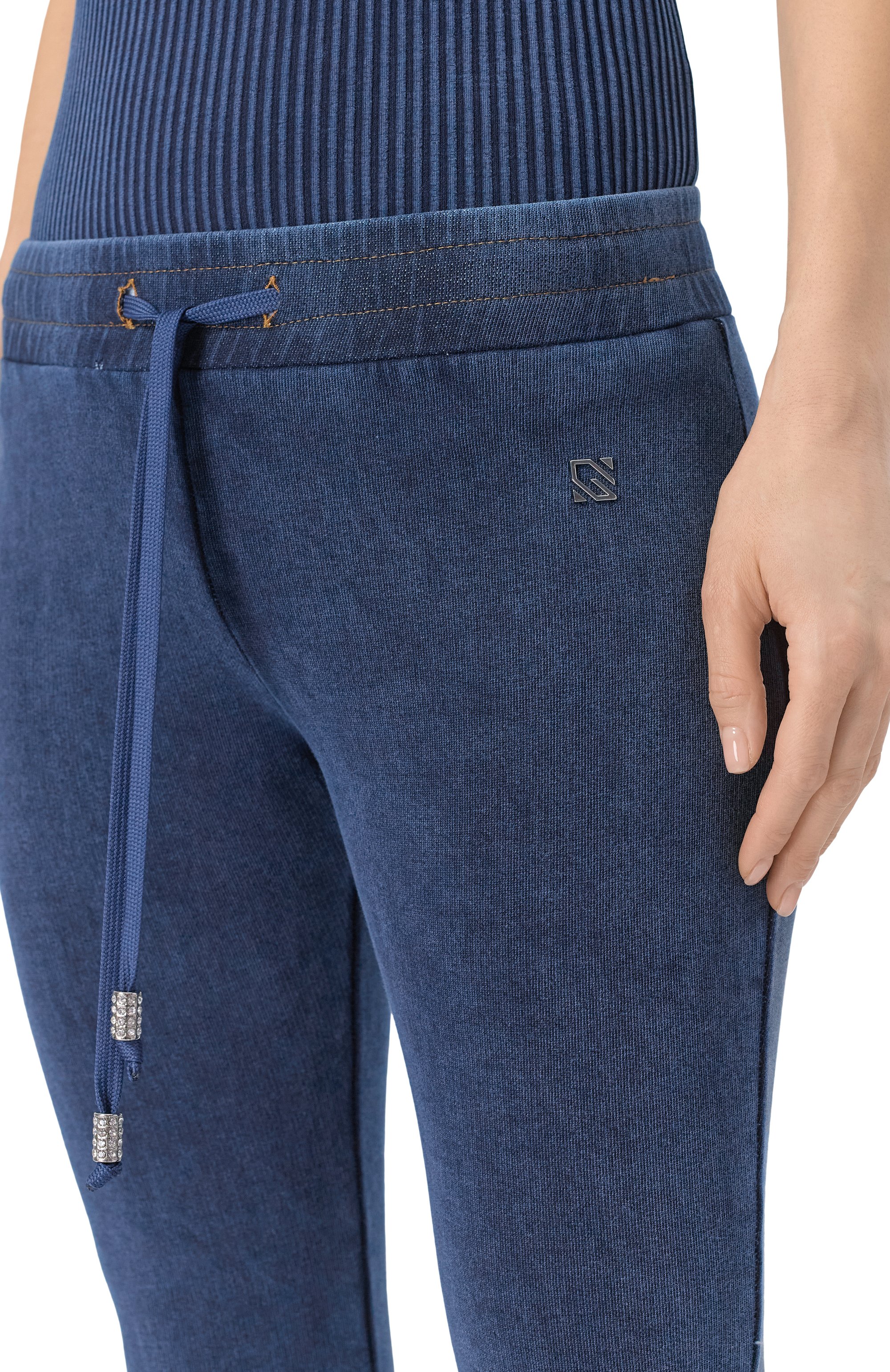 Хлопковые брюки GIUSEPPE DI MORABITO синего цвета по цене 79950 руб., арт. 04SSPA090T 04430, фото 5 Хлопковые брюки GIUSEPPE DI MORABITO, арт. 04SSPA090T 04430, фото 5