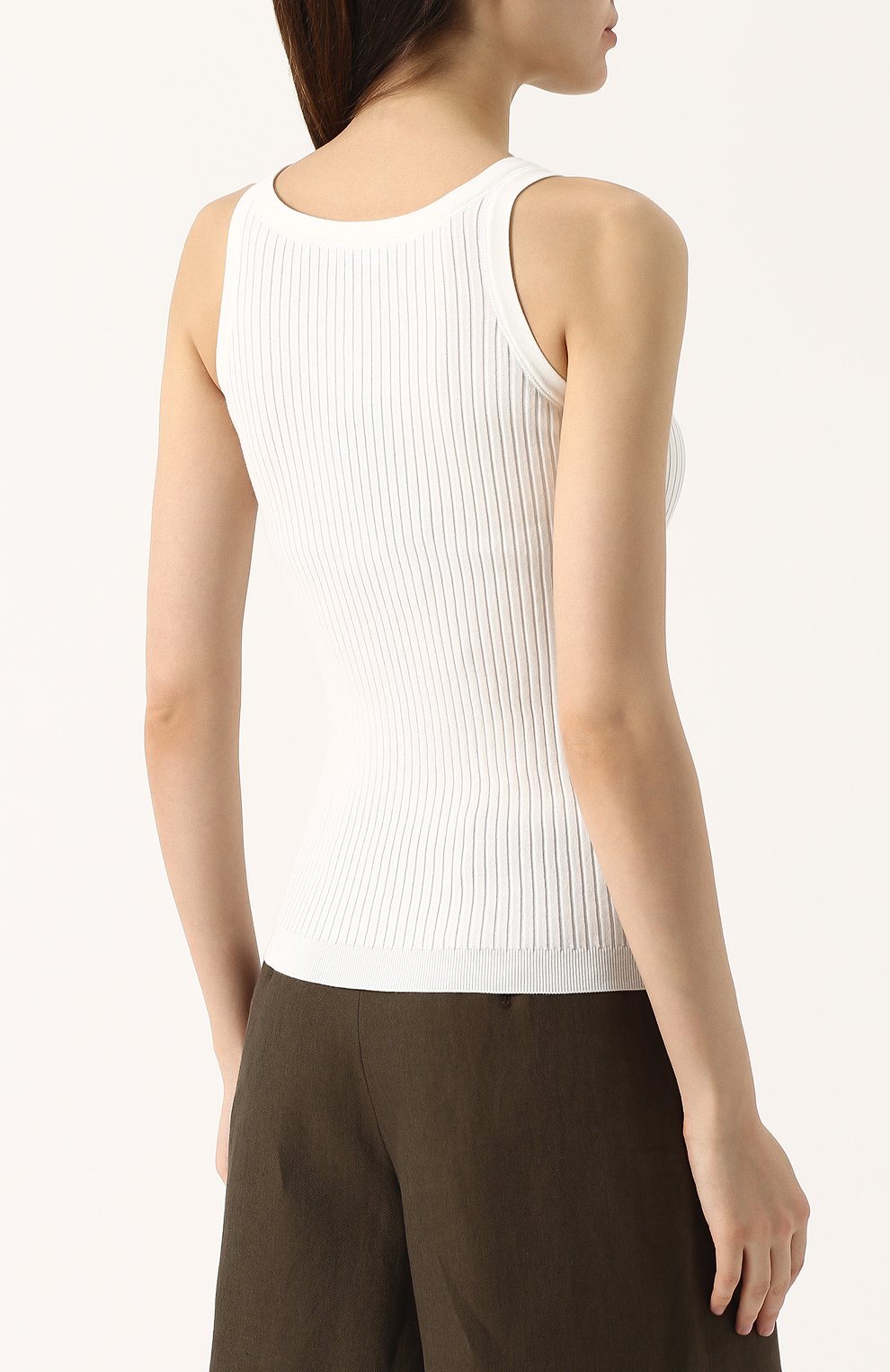 Однотонный хлопковый топ фактурной вязки RALPH LAUREN, арт. 290710192, фото 4
