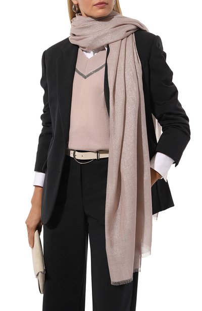 Палантин из кашемира и шелка BRUNELLO CUCINELLI, арт. MSCDAR097P, фото 2