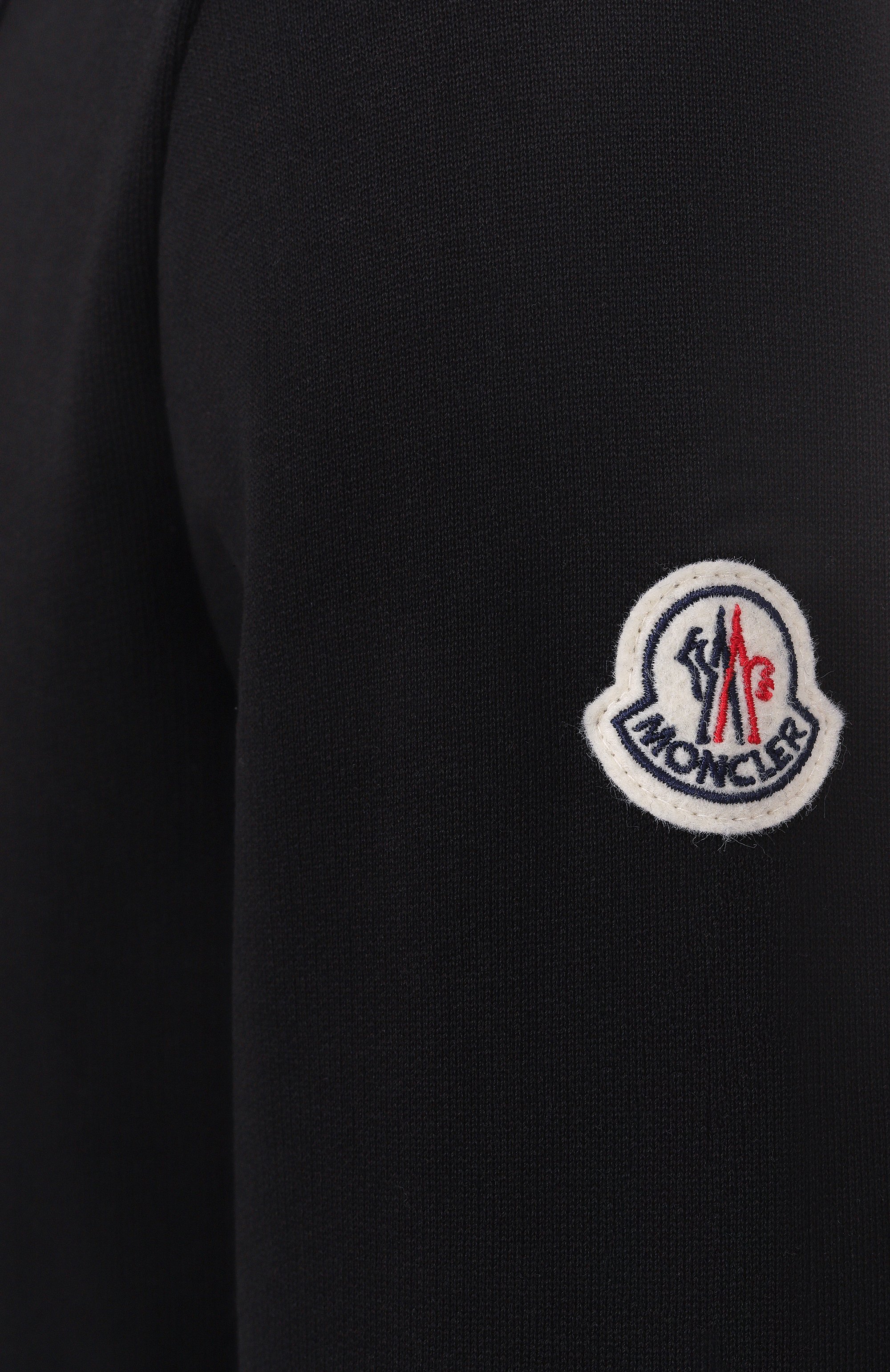 Хлопковое худи MONCLER черного цвета по цене 89950 руб., арт. 8G00023/809KR, фото 6 Хлопковое худи MONCLER, арт. 8G00023/809KR, фото 6