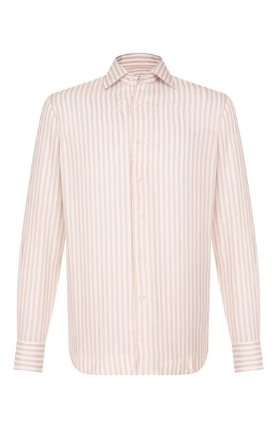 Мужская рубашка из хлопка и льна  ALESSANDRO GHERARDI, арт. D0UBLE/7438