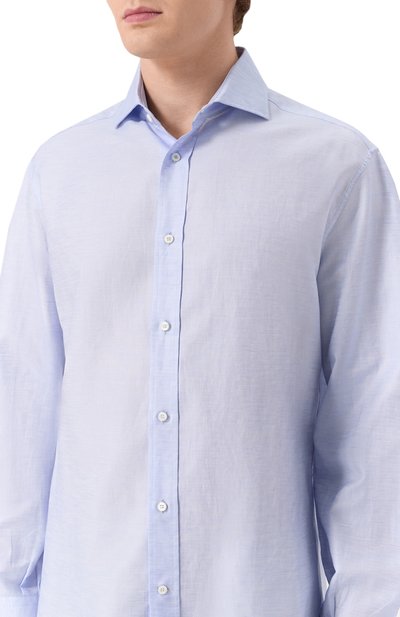Рубашка из хлопка и ль�на BRUNELLO CUCINELLI, арт. MR6250028, фото 5