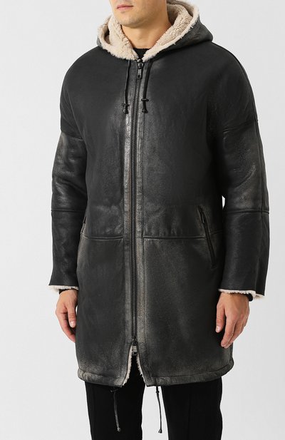 Дубленка прямого кроя на молнии с капюшоном GIORGIO BRATO, арт. GU19F8850MECUMURBLE, фото 3