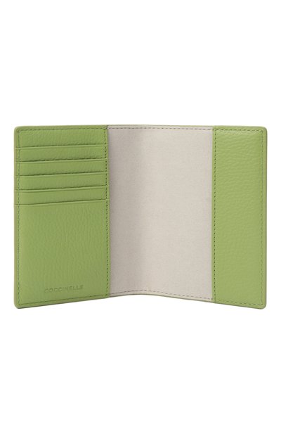 Кожаная обложка для паспорта COCCINELLE зеленого цвета по цене 12100 руб., арт. E2MW512A701, фото 3 Кожаная обложка для паспорта COCCINELLE, арт. E2MW512A701, фото 3