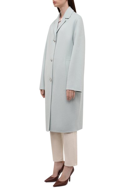 Пальто из шерсти и кашемира JOSEPH светло-голубого цвета по цене 159500 руб., арт. JF005554, фото 3 Пальто из шерсти и кашемира JOSEPH, арт. JF005554, фото 3