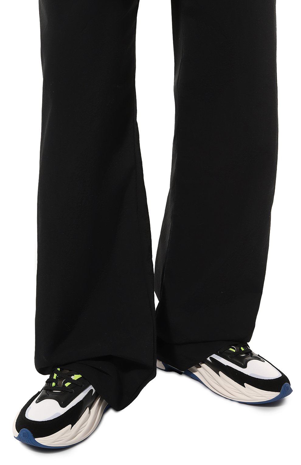 Кожаные кроссовки run-row BALMAIN черно-белого цвета по цене 66000 руб., арт. CM1VI355/LLSH, фото 3 Кожаные кроссовки run-row BALMAIN, арт. CM1VI355/LLSH, фото 3