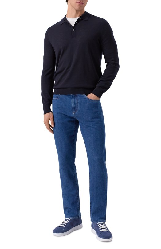 Замшевые кеды Kiton USSA068N0130202 Синий  USSA068N0130202 Фото 2