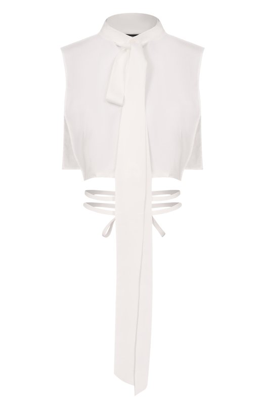 Хлопковый топ Ann Demeulemeester B0013809/FA026 Белый B0013809/FA026