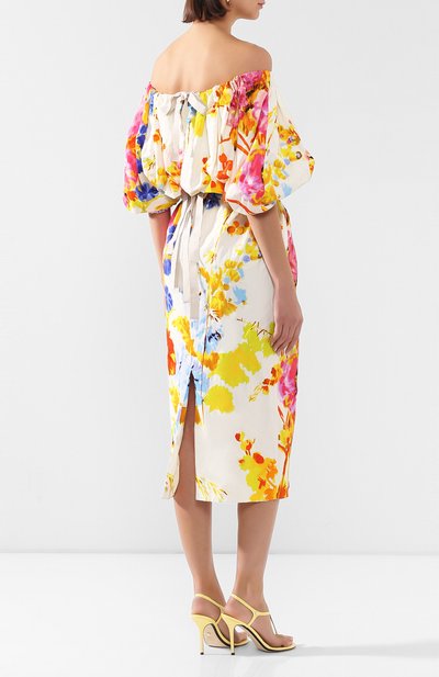 Платье из смеси вискозы и хлопка DRIES VAN NOTEN, арт. 201-11042-9059, фото 4