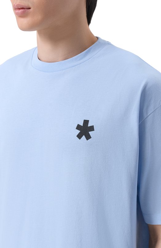 Хлопковая футболка Comme des Fuckdown CFABM01901 Голубой  CFABM01901 Фото 5