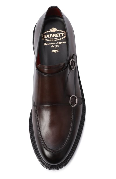 Кожаные монки BARRETT темно-коричневого цвета по цене 88300 руб., арт. 202U044/BETIS CREAM, фото 5 Кожаные монки BARRETT, арт. 202U044/BETIS CREAM, фото 5