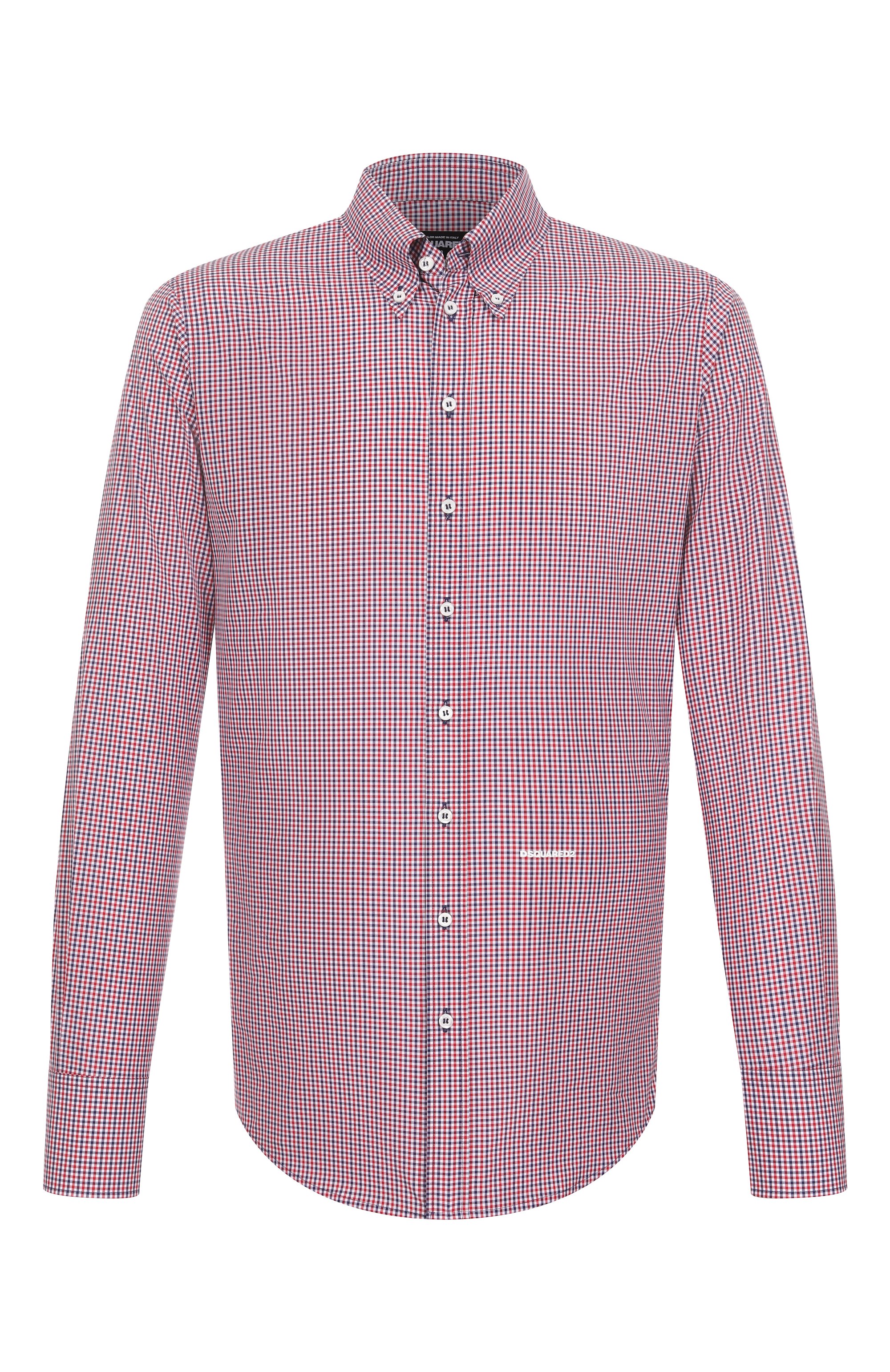 Хлопковая рубашка DSQUARED2 разноцветного цвета по цене 67300 руб., арт. S74DM0892/D35162, фото 1 Хлопковая рубашка DSQUARED2, арт. S74DM0892/D35162, фото 1