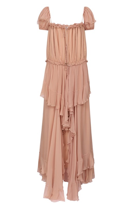 Шелковое платье Chloé CH26SR008001 Бежевый CH26SR008001