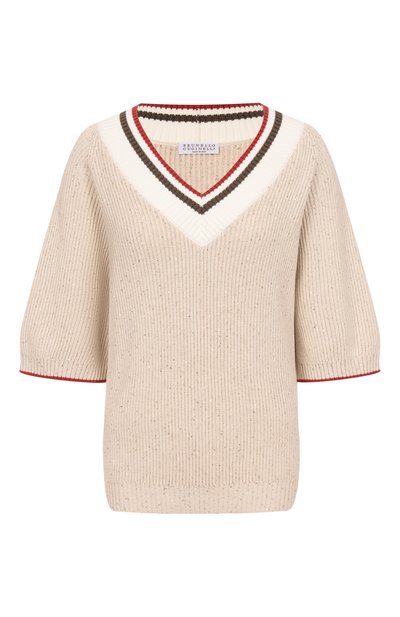 Женский хлопковый пуловер BRUNELLO CUCINELLI, арт. MDV796722
