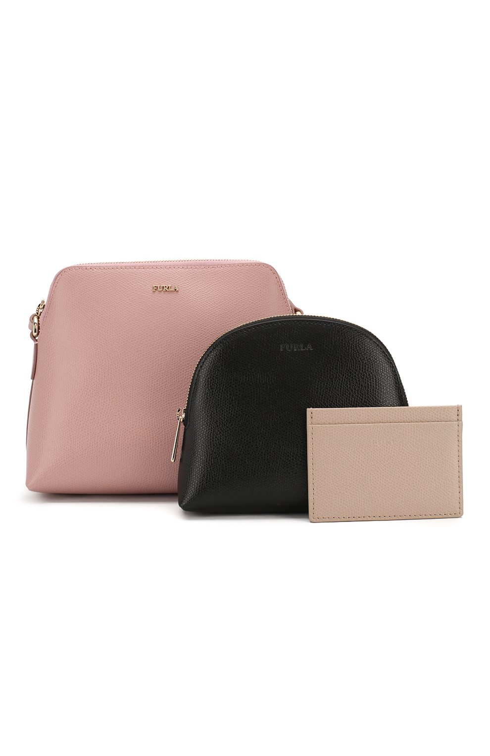 Набор из кожаной сумки-кошелька boheme с косметичкой и визитницей FURLA, арт. EQ35/ARE, фото 1