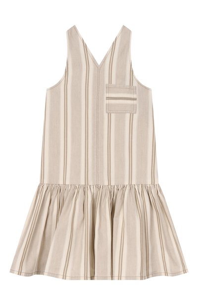 Сарафан из хлопка и льна BRUNELLO CUCINELLI, арт. BL106A330A