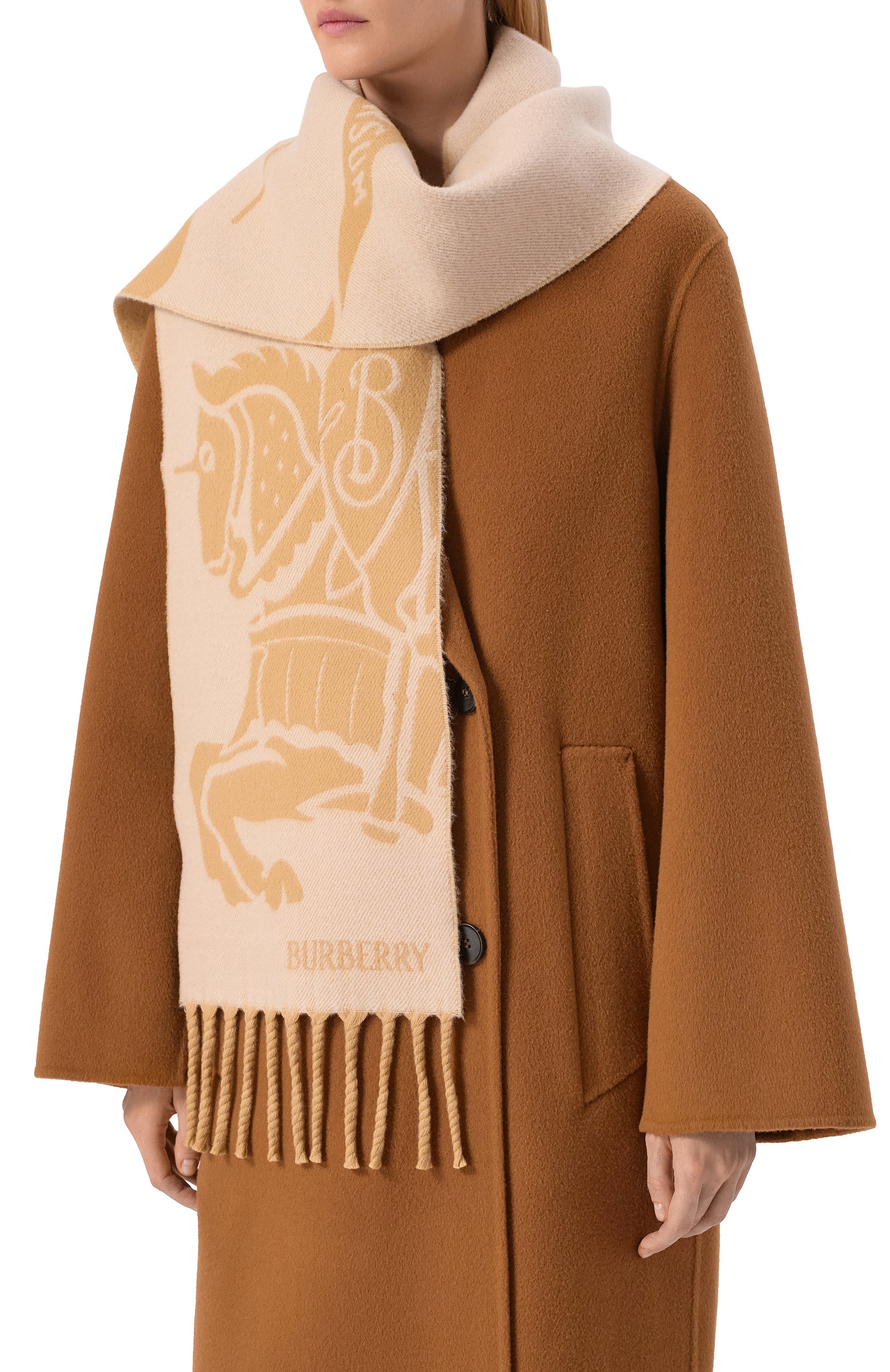 Шерстяной шарф BURBERRY, арт. 8117908, фото 2