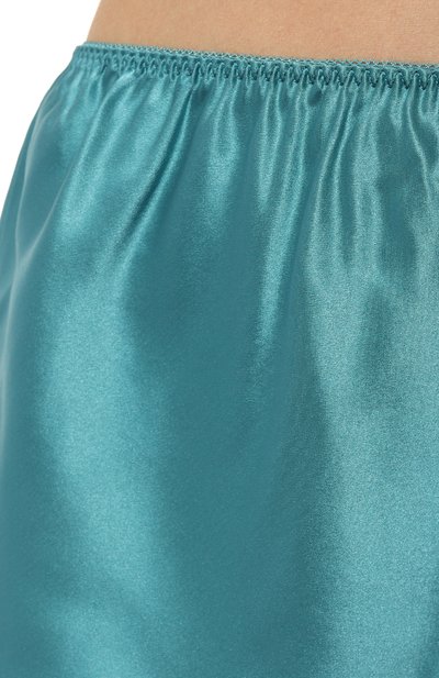 Шелковые шорты LUNA DI SETA бирюзового цвета по цене 14200 руб., арт. VLST08006, фото 5 Шелковые шорты LUNA DI SETA, арт. VLST08006, фото 5