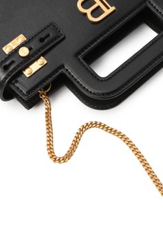Женская сумка b-buzz small BALMAIN черного цвета, арт. EN1KJ931/LSLX | Фото 3 (Материал сплава: Проставлено; Драгоценные камни: Проставлено; Материал: Натуральная кожа; Размер: small)