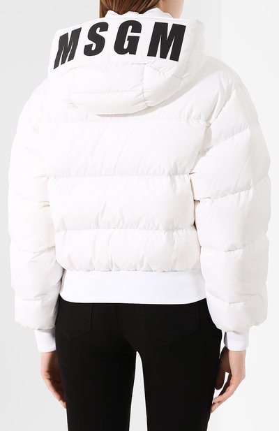 Пуховая куртка MSGM белого цвета по цене 45300 руб., арт. 2741MDH16X 195752, фото 4 Пуховая куртка MSGM, арт. 2741MDH16X 195752, фото 4
