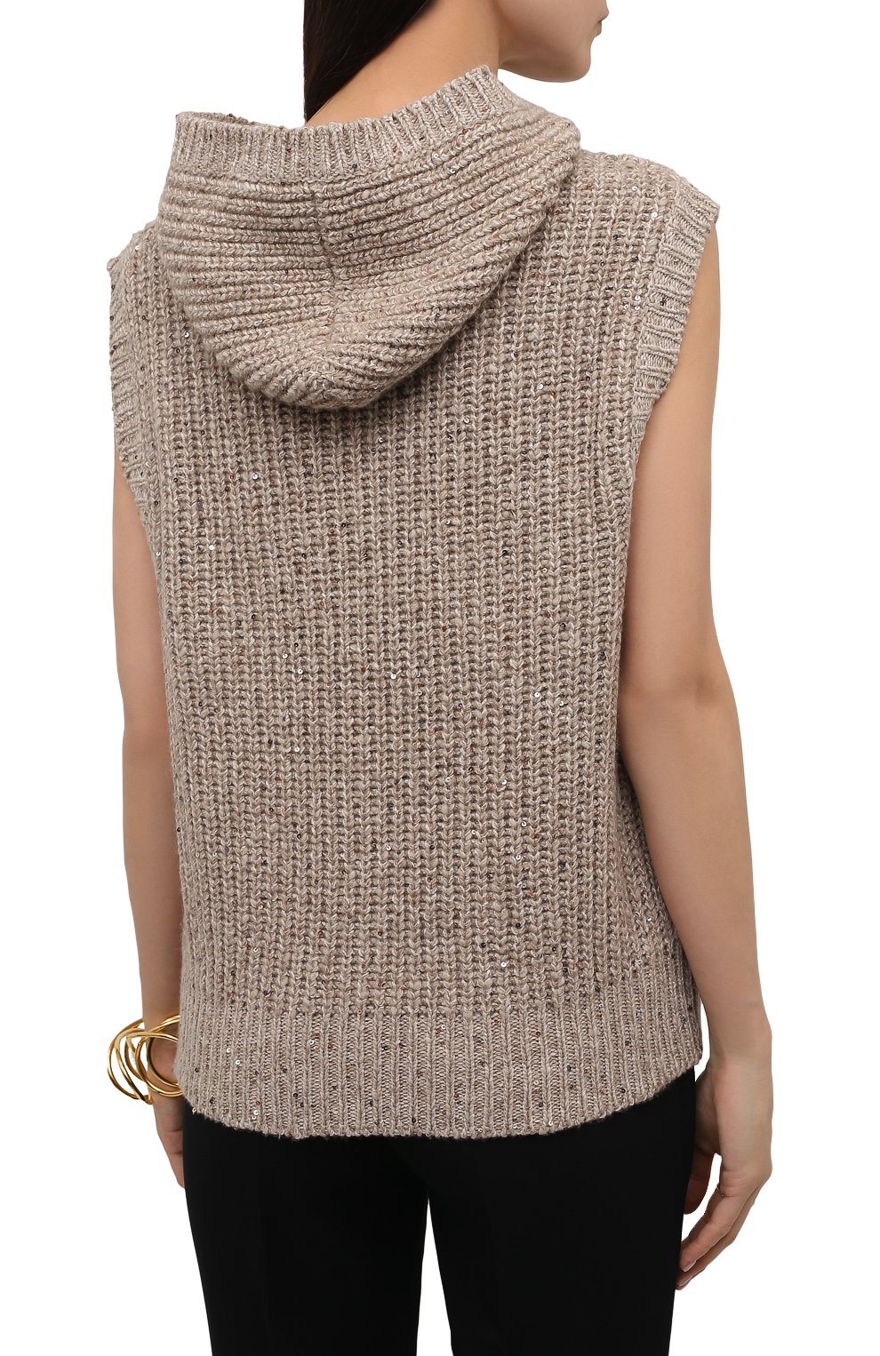 Жилет из кашемира и шерсти BRUNELLO CUCINELLI, арт. MBC356209, фото 4
