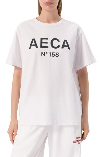 Хлопковая футболка AECA WHITE, арт. AWCMSSBBTTSST005A2.WHITE/BLACK (S), фото 3