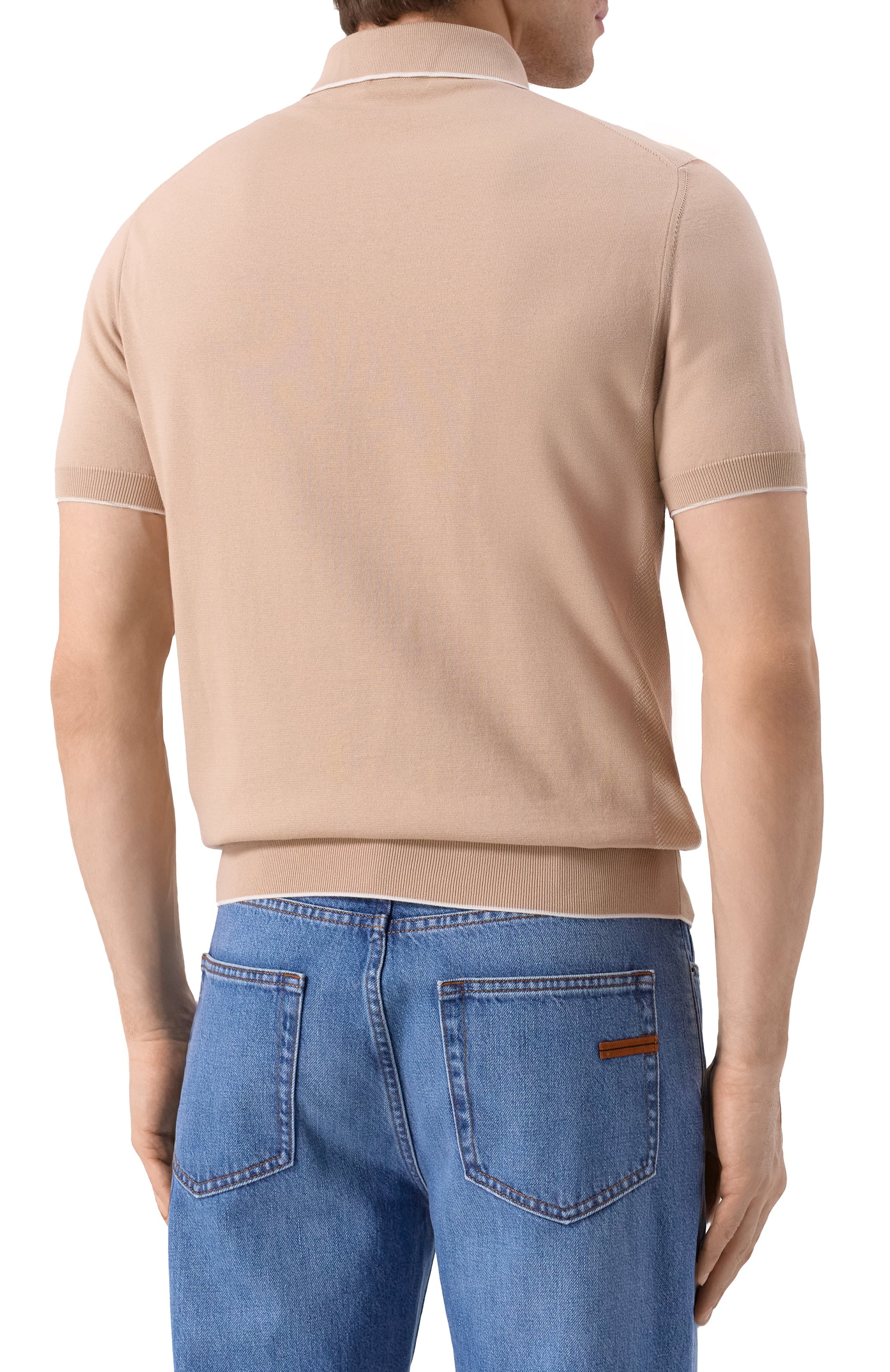 Поло из хлопка и шелка STEFANO RICCI, арт. K616580P31/R25104, фото 4