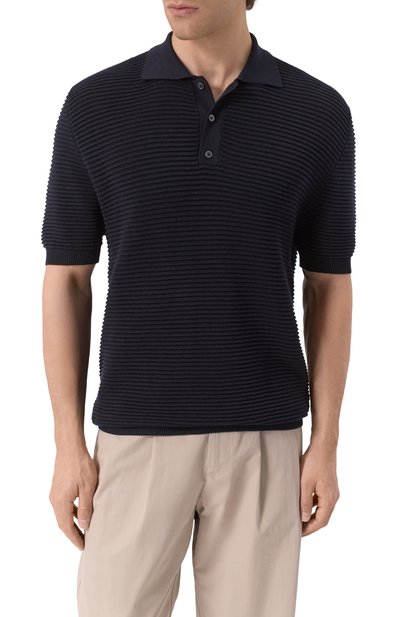 Поло из шелка и хлопка KITON, арт. UMK065917, фото 3