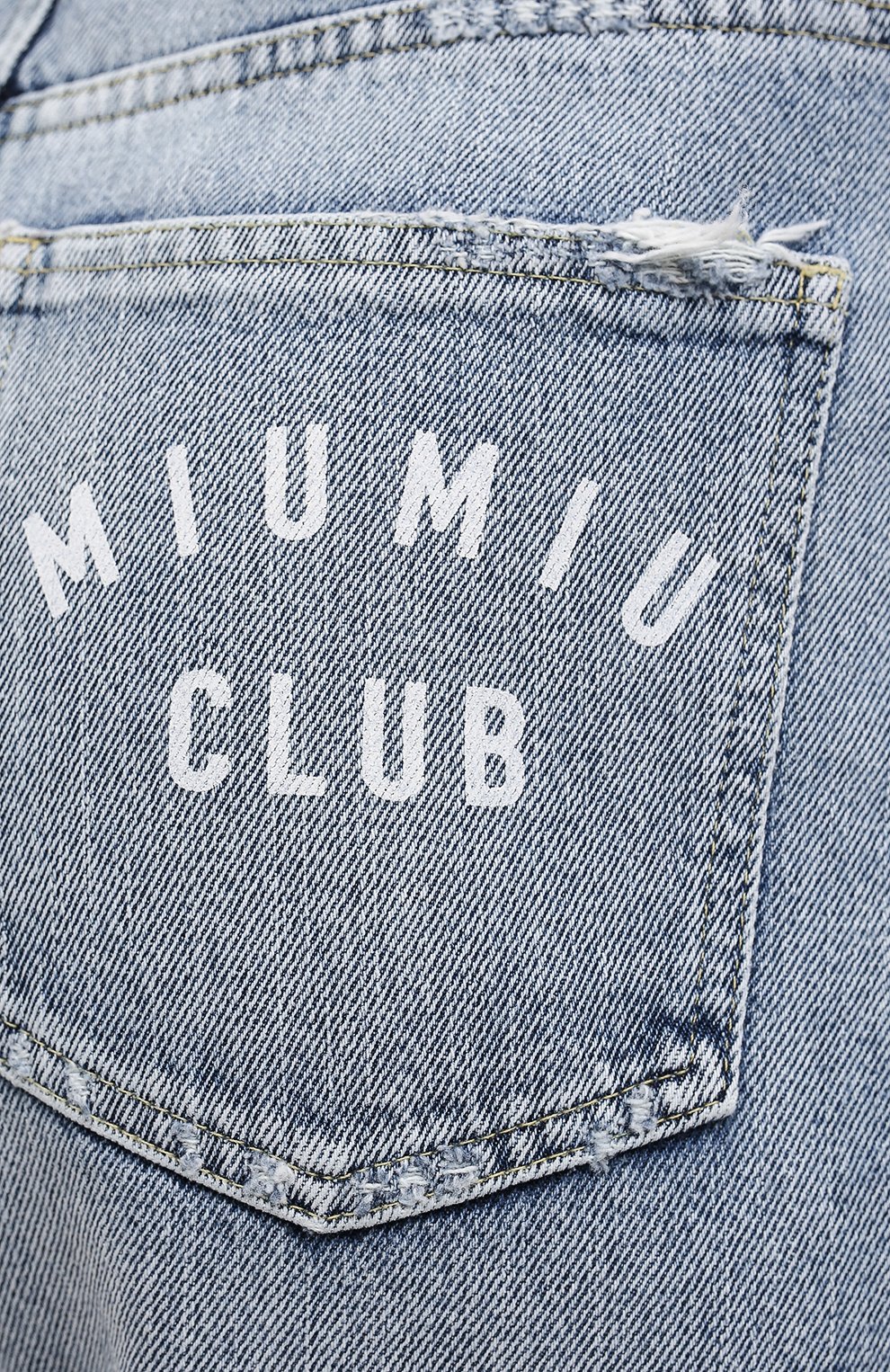 Джинсовые шорты MIU MIU синего цвета по цене 79000 руб., арт. GWP353-U8R-F0008, фото 5 Джинсовые шорты MIU MIU, арт. GWP353-U8R-F0008, фото 5