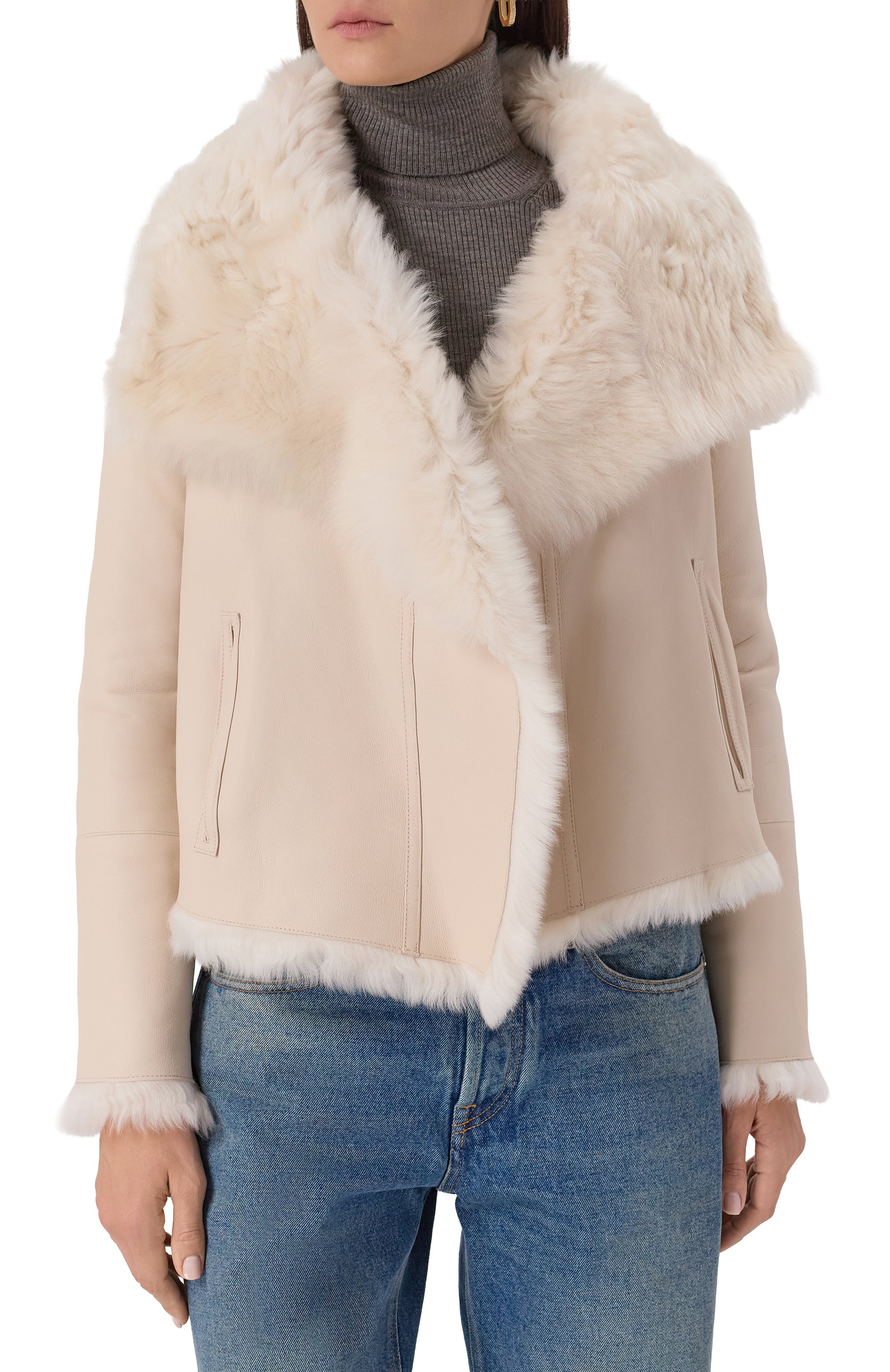 Двусторонняя дубленка из овчины YVES SALOMON, арт. 7WYV62155T0SX, фото 6