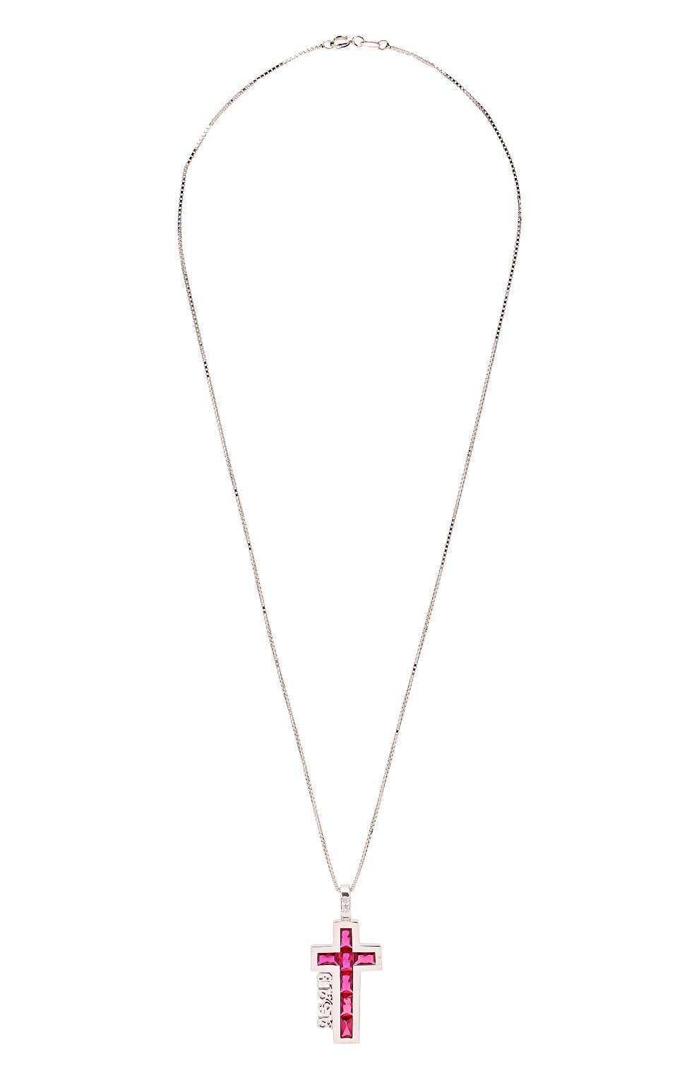 Подвеска на цепочке asap LEVASHOVAELAGINA фуксия цвета по цене 22400 руб., арт. crossa/n, фото 1 Подвеска на цепочке asap LEVASHOVAELAGINA, арт. crossa/n, фото 1