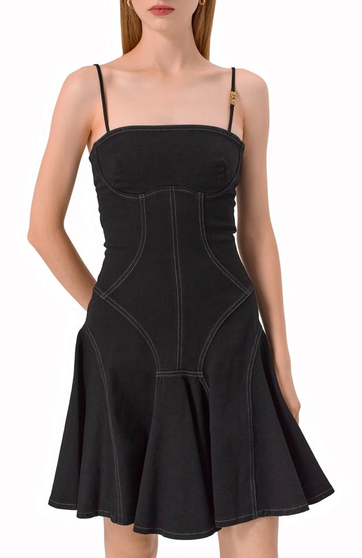 Хлопковое платье Versace Jeans Couture 79HA0953/DW040L54 Чёрный  79HA0953/DW040L54 Фото 5