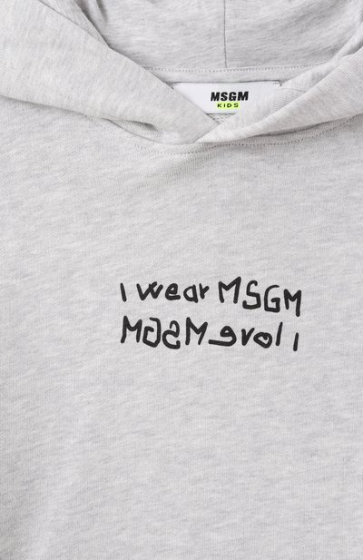 Хлопковое худи MSGM KIDS, арт. S5MSJBHS040, фото 3