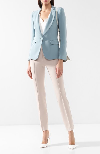Шелковый жакет GIORGIO ARMANI голубого цвета по цене 312500 руб., арт. 9SHGG067/T0010, фото 2 Шелковый жакет GIORGIO ARMANI, арт. 9SHGG067/T0010, фото 2