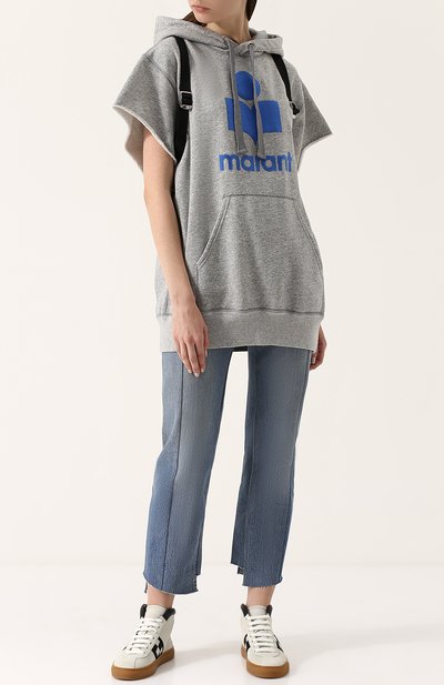 Хлопковый топ свободного кроя с капюшоном ISABEL MARANT ETOILE, арт. SW0044-18P037E/MILESY, фото 2
