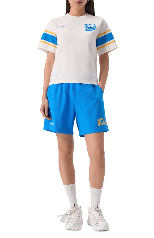 Хлопковая футболка Sporty and Rich T0039615670WH01 Белый  T0039615670WH01 Фото 2