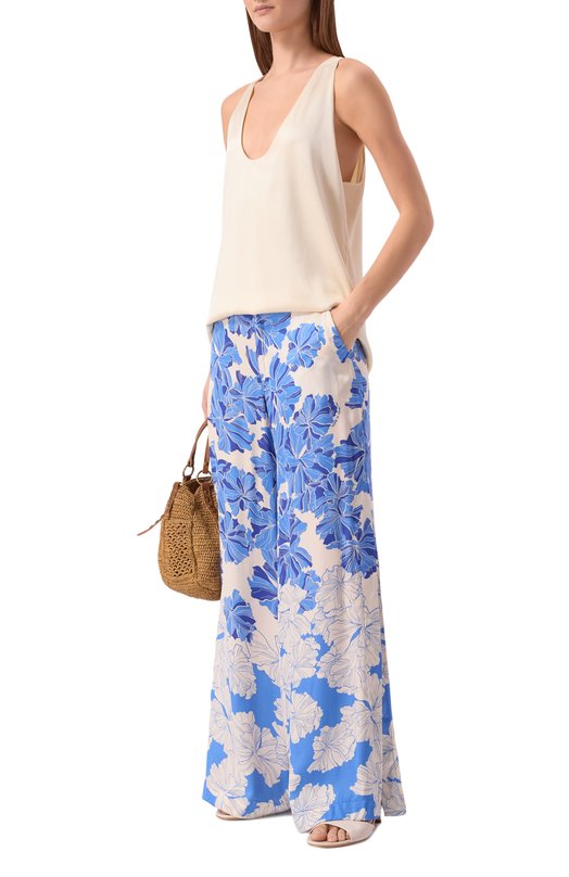 Брюки из вискозы Poupette St Barth WL3S26QVSFNU Голубой  WL3S26QVSFNU Фото 2