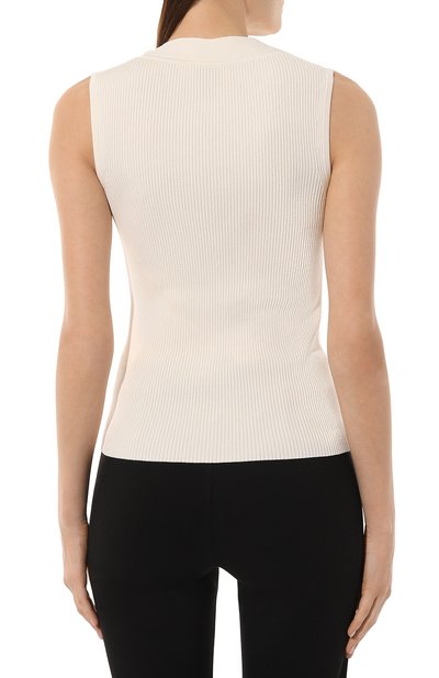 Топ из вискозы BOSS белого цвета по цене 22450 руб., арт. 50512919, фото 4 Топ из вискозы BOSS, арт. 50512919, фото 4