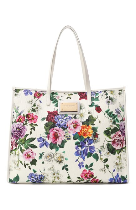 Женская сумка-тоут DOLCE & GABBANA разноцветного цвета, арт. BB2274/AI354 | Фото 1 (Размер: large; Материал сплава: Проставлено; Драгоценные камни: Проставлено; Материал: Текстиль)