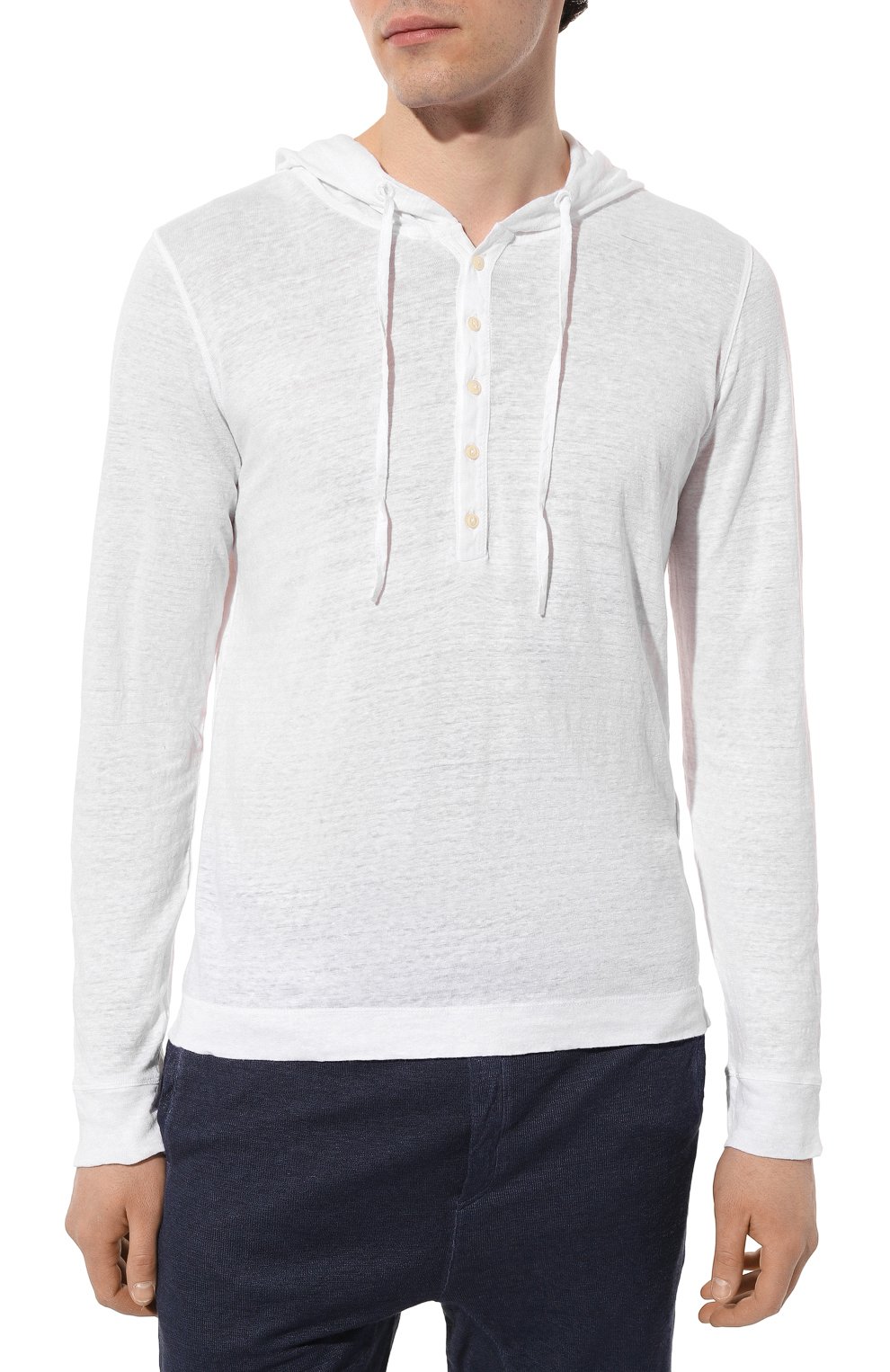 Льняной лонгслив-хенли 120% LINO, арт. 31ALIM7553/000E908/S00, фото 3