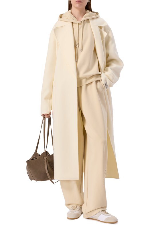 Хлопковое худи Sportmax URNA Кремовый  URNA Фото 2