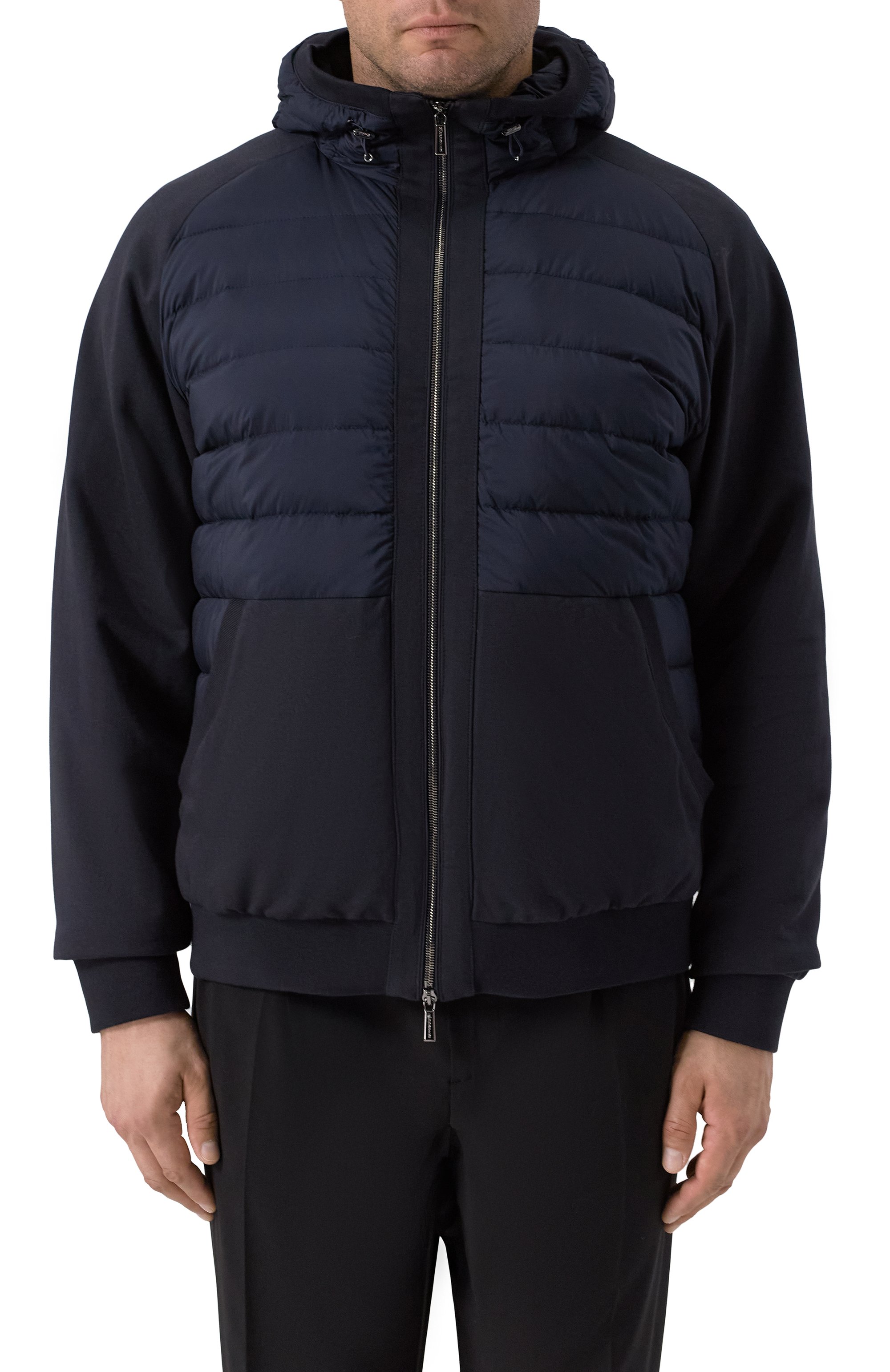 Комбинированный бомбер verucci-s3f MOORER темно-синего цвета по цене 162500 руб., арт. VERUCCI/S3F, фото 3 Комбинированный бомбер verucci-s3f MOORER, арт. VERUCCI/S3F, фото 3