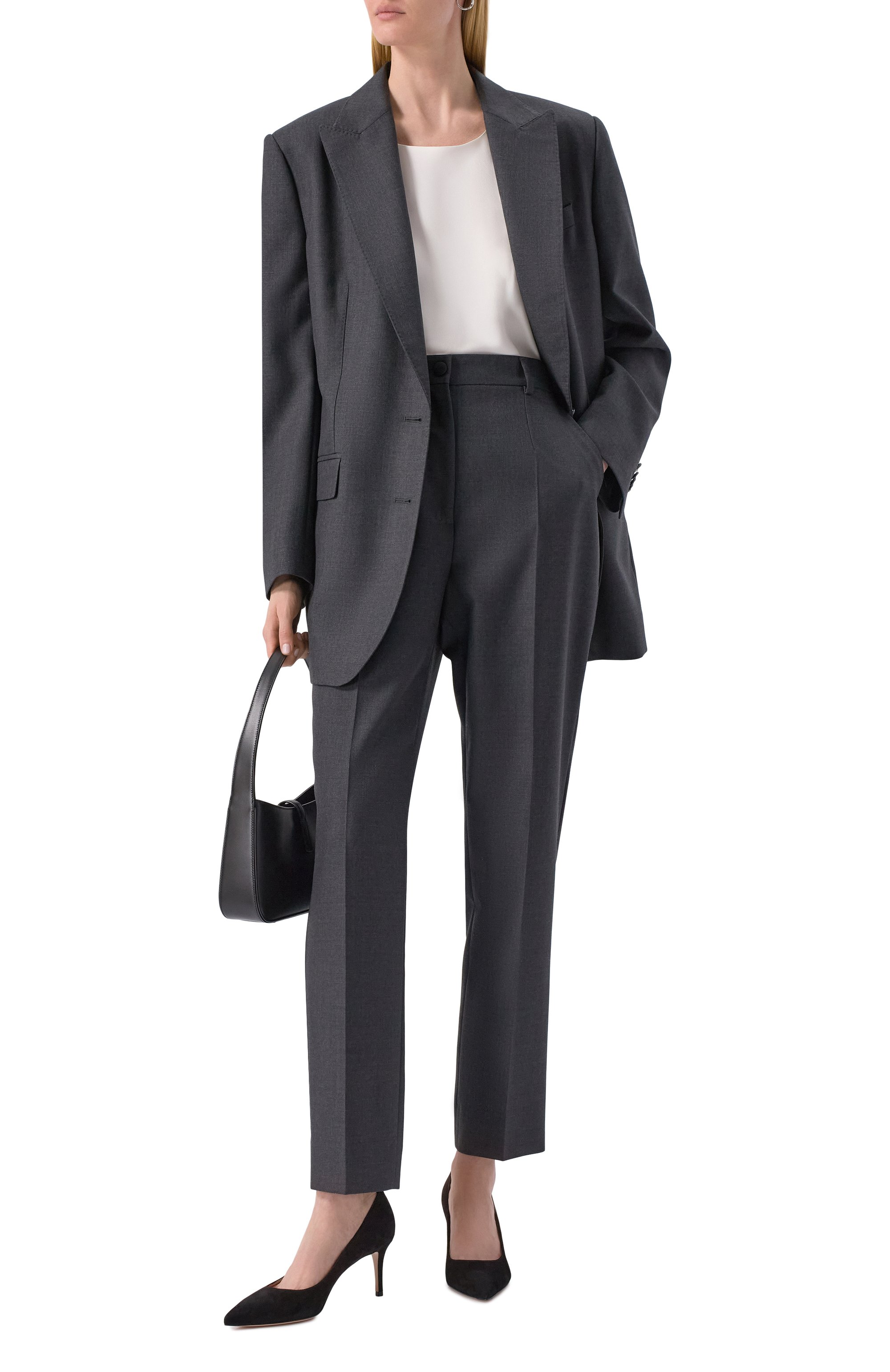 Замшевые туфли gianvito 70 GIANVITO ROSSI черного цвета по цене 89950 руб., арт. G26770.70RIC.CAMNER0, фото 2 Замшевые туфли gianvito 70 GIANVITO ROSSI, арт. G26770.70RIC.CAMNER0, фото 2