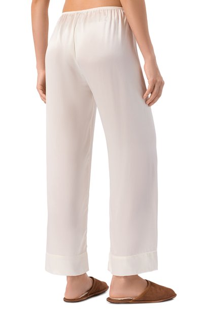 Шелковые брюки SIMONE PERELE белого цвета по цене 20810 руб., арт. 15B660, фото 4 Шелковые брюки SIMONE PERELE, арт. 15B660, фото 4