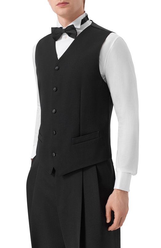 Жилет из шерсти и шелка Dolce & Gabbana G713MT/GJ865 Чёрный  G713MT/GJ865 Фото 3