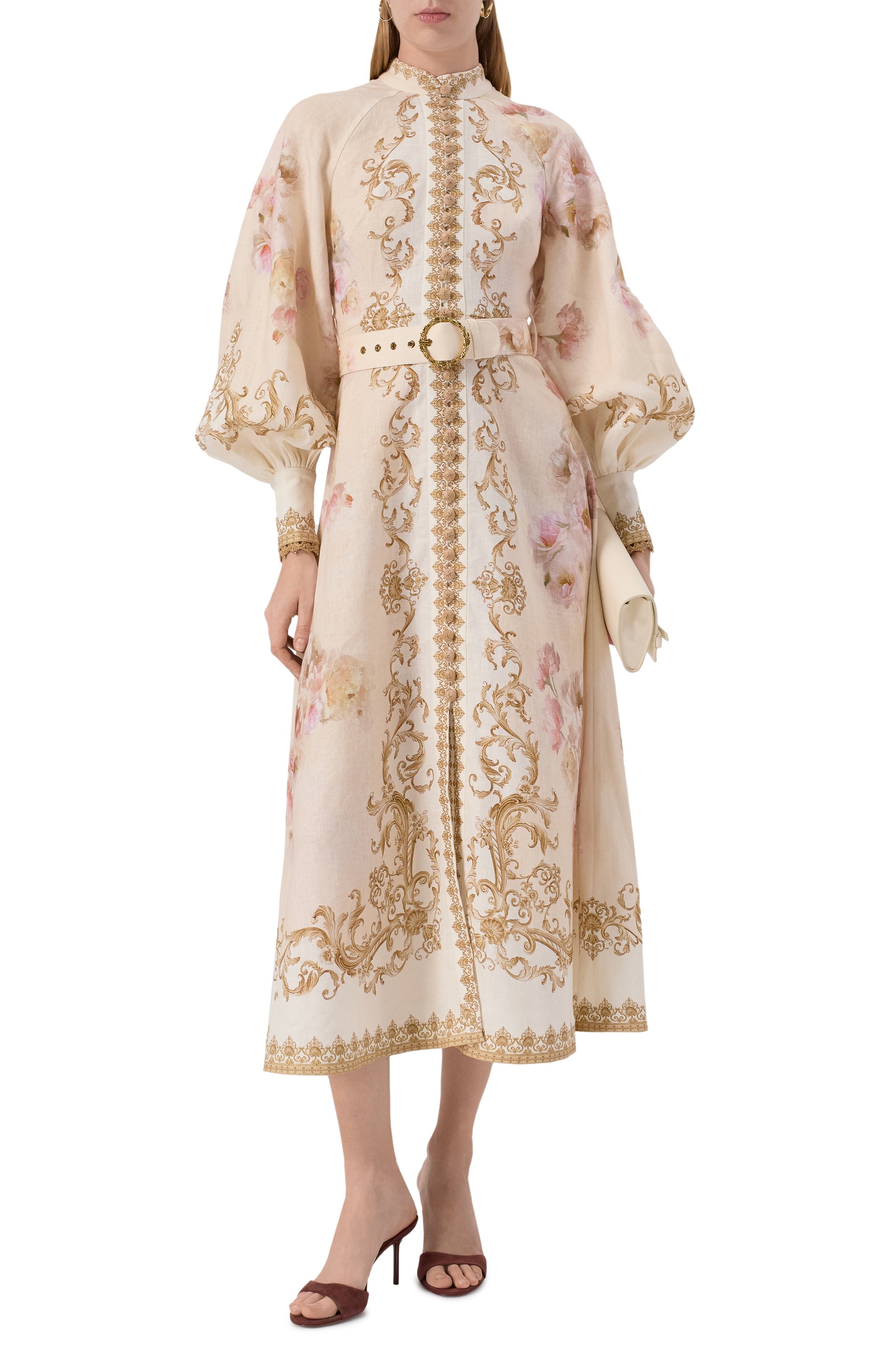 Льняное платье ZIMMERMANN кремового цвета по цене 212500 руб., арт. 5168DF251, фото 2 Льняное платье ZIMMERMANN, арт. 5168DF251, фото 2