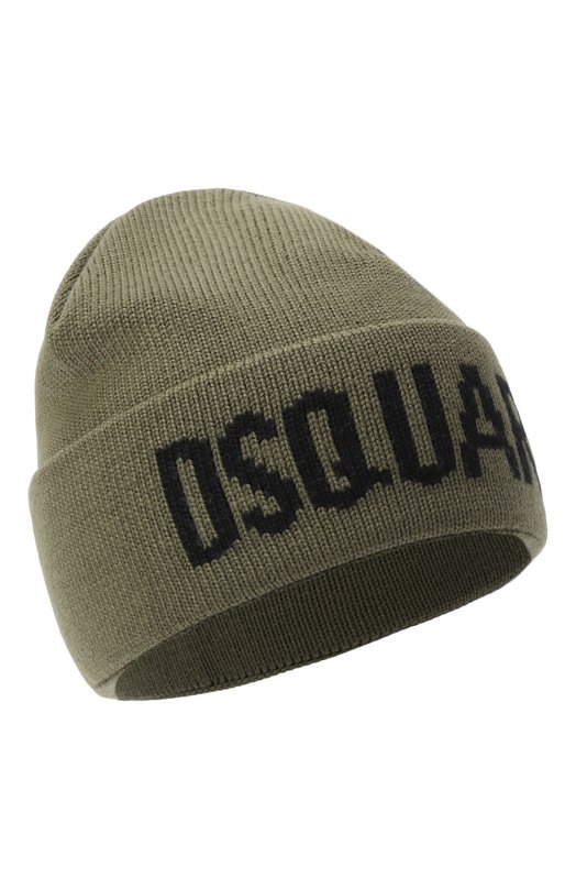Шерстяная шапка Dsquared2 KNM0161/01W04328 Хаки KNM0161/01W04328